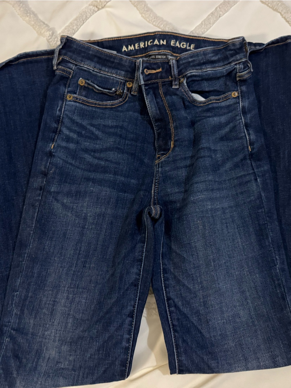 American Eagle Outfitters Women's Dark Indigo Wide Leg Jeans